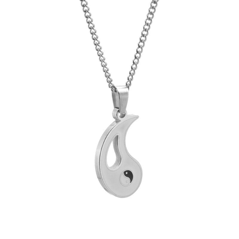 2szt Yin Yang Wisiorek Naszyjnik Para