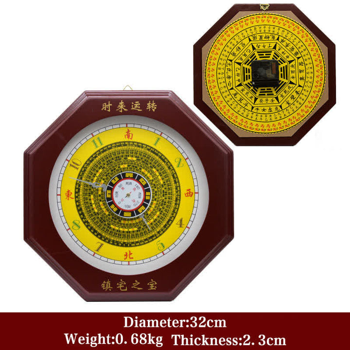 Feng Shui Bagua Mapa Równowagi Energii Mapa Ścienna Zegar - Zegar ścienny Bagua Map&Clock 32cm - image 5