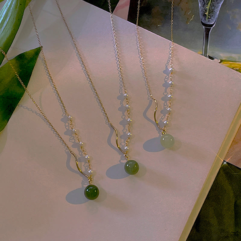 Kamienie Buddy Naturalny naszyjnik z perełkami z jadeitu Hetian Luck Bead - image 14