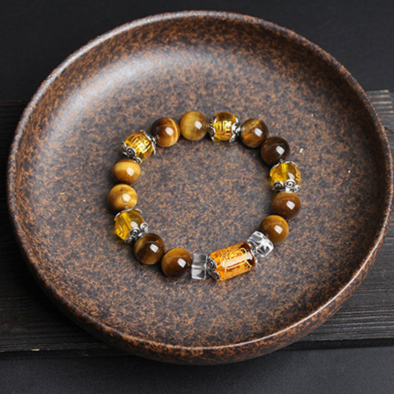 Bransoletka z Buddha Stones Tiger Eye Fortune Prosperity