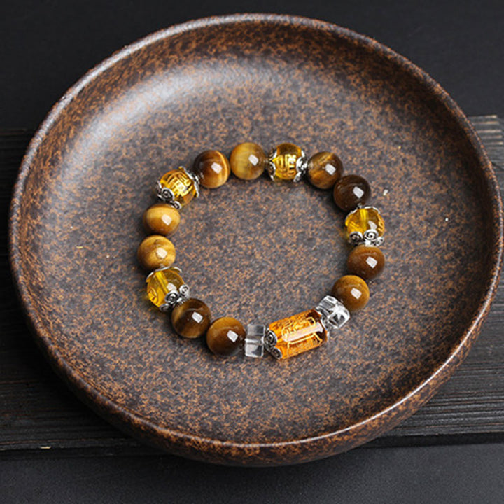 Bransoletka z Buddha Stones Tiger Eye Fortune Prosperity