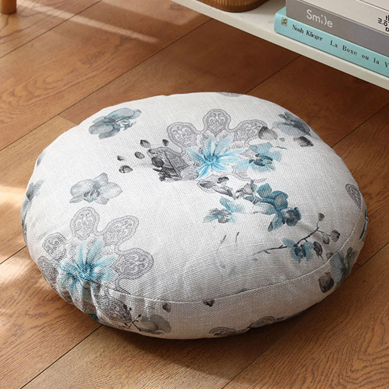 Buddha Stones Lotos Prosty Wzór Lniana Poduszka Medytacyjna Siedzenie Dekoracja Domu Salon - Odłączany - Ok. 40 cm × 10 cm (możliwe niewielkie odchylenia) - AliceBlue - image 18