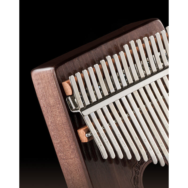 Kalimba z Buddha Stones 17 klawiszy Pianino kciukowe Drewno mahoniowe Akacja Orzech Przenośne pianino palce