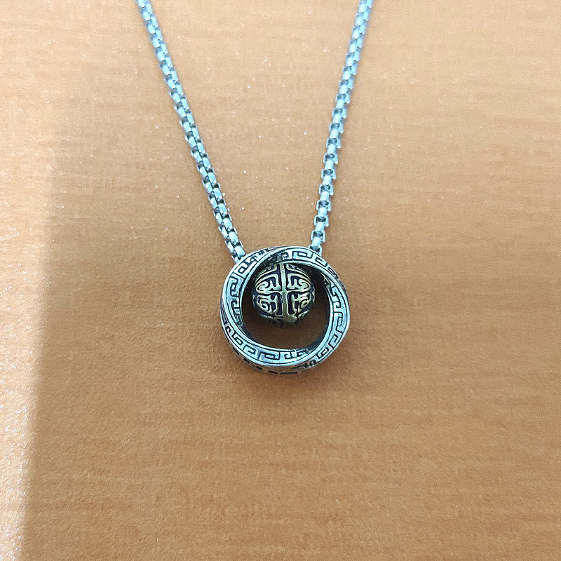 Naszyjnik z Buddha Stones Mobius Lucky Bead Copper Wealth