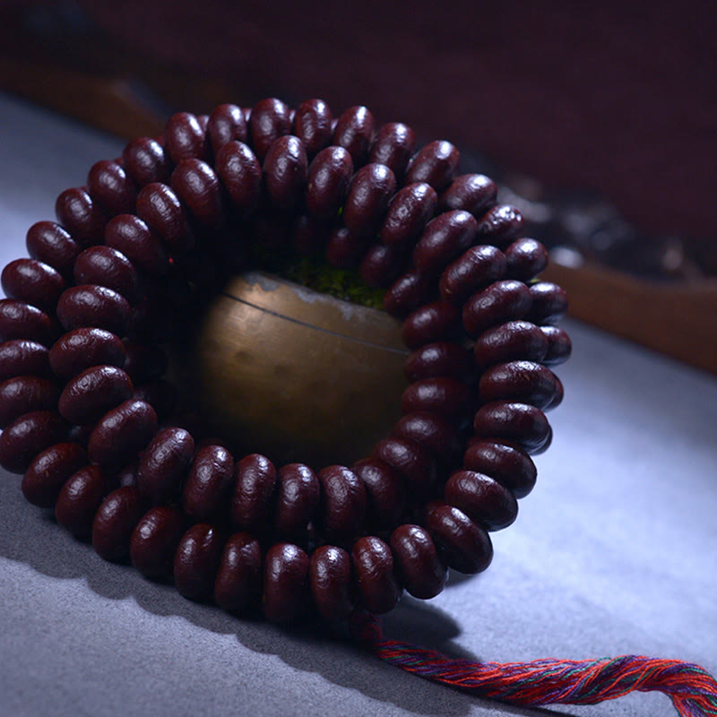 Buddha Stones Naturalne Tybet 108 Mala Koraliki Fioletowe Bodhi Nasiona Bogactwa Bransoletka