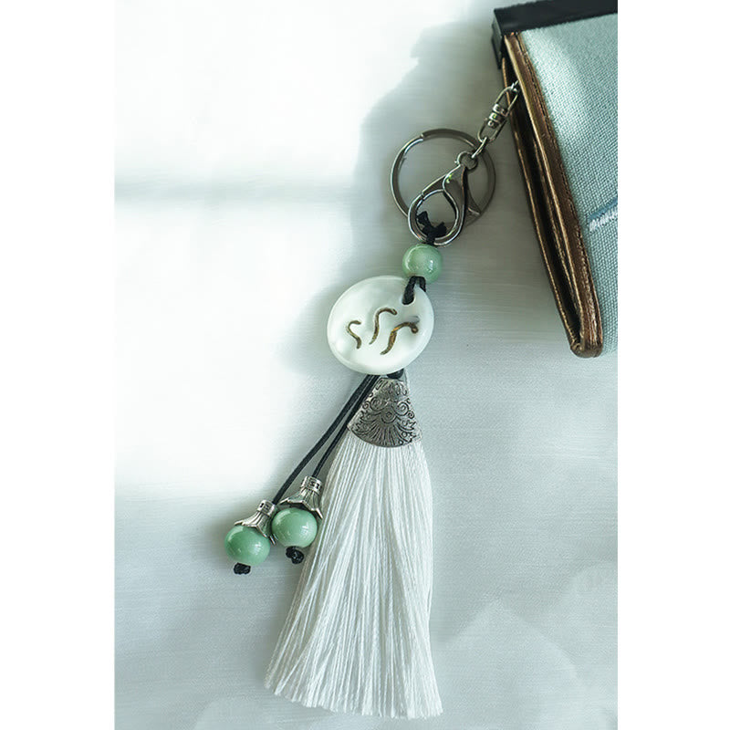 Buddha Stones Kwiat Śliwka Brzoskwinia Bambus Dwustronny haft Duża pojemność Portfel na gotówkę Portfel na zakupy - image 6