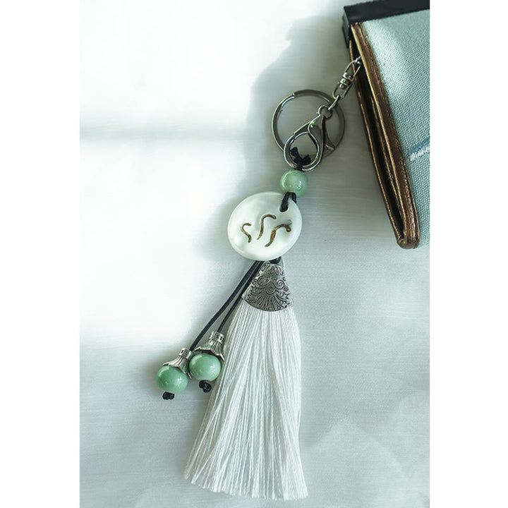 Buddha Stones Kwiat Śliwka Brzoskwinia Bambus Dwustronny haft Duża pojemność Portfel na gotówkę Portfel na zakupy - image 6