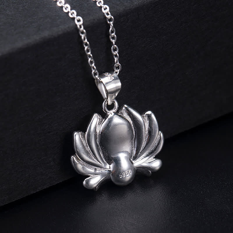 Naszyjnik z Buddha Stones 925 Srebro Sterling Kwiat Lotosu Bogactwo Wisiorek - image 9
