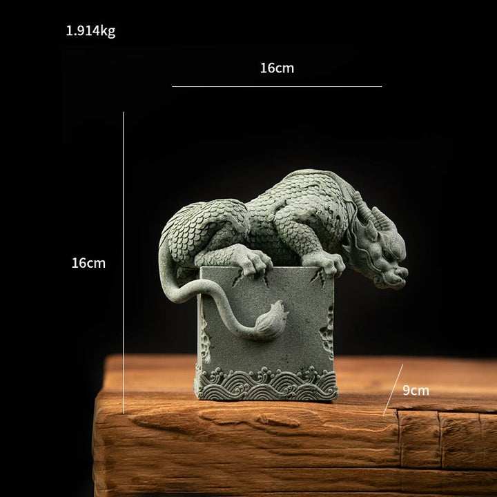 Buddha Stones Feng Shui Stojący Siedzący Smok Sukces Szczęście Dekoracja Domu - image 20