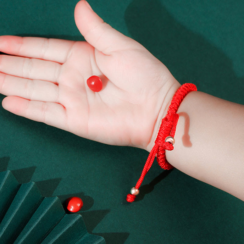 Buddha Stones 999 Srebro Sterlingowe PiXiu Wealth King Kong Knot String Braided Bransoletka dla dzieci i młodzieży - image 13