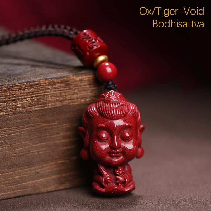 Buddha Stones Chiński Zodiak Natal Budda Naturalny Cynober Amulet Trzymający Z Daleka Złe Duchy Naszyjnik Wisiorek