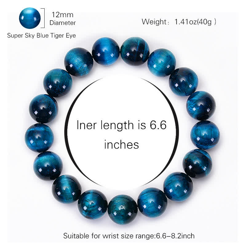 Bransoletka ochronna Buddha Stones Blue Tiger Eye - image 10