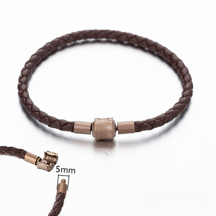 Bransoletka ze sznurka ze skóry Buddha Stones Vintage Luck Braid