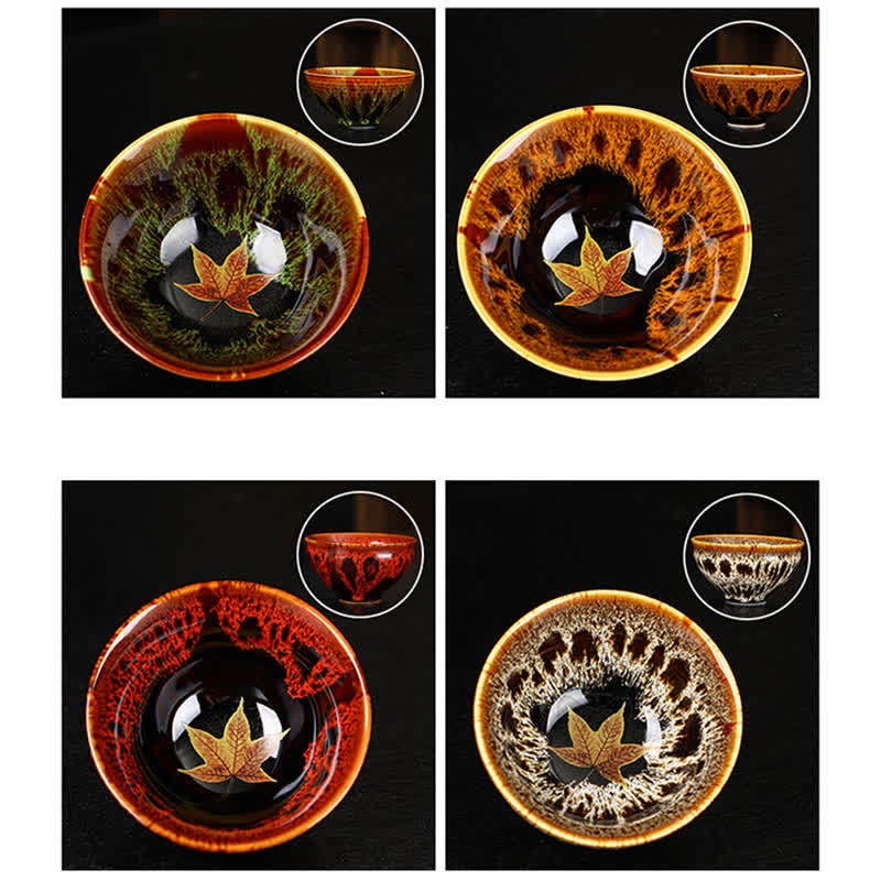 Buddha Stones Liść Klonowy Kolorowa Ceramiczna Filiżanka Do Herbaty Domowej