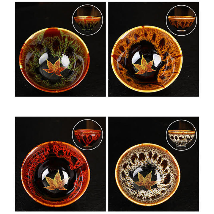 Buddha Stones Liść Klonowy Kolorowa Ceramiczna Filiżanka Do Herbaty Domowej