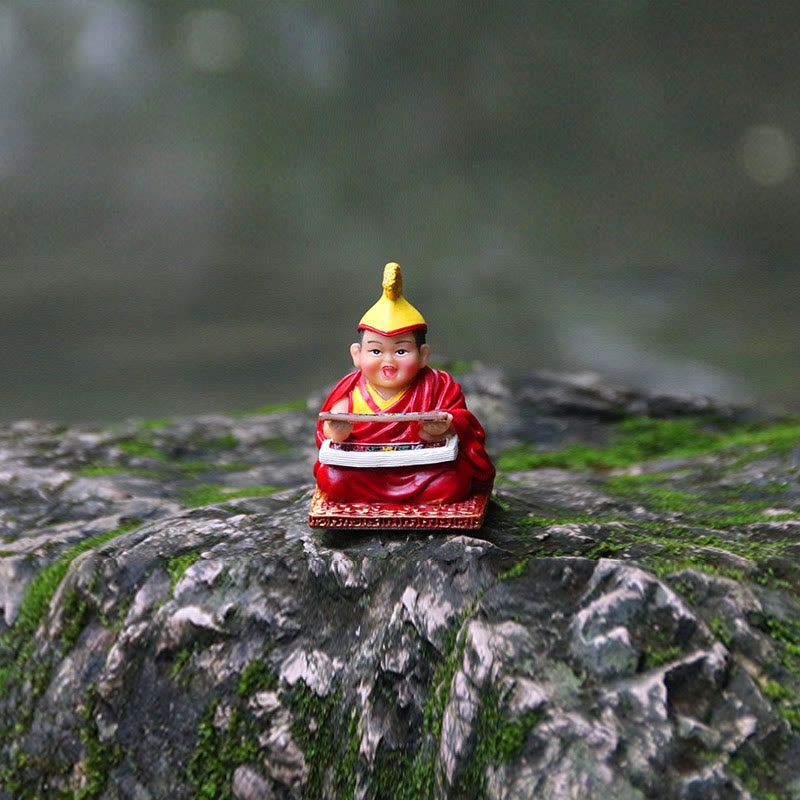 Buddha Stones malowane ręcznie tybetańskie figurki Lamy rzeźbione kreatywne ozdoby do dekoracji domu i biura