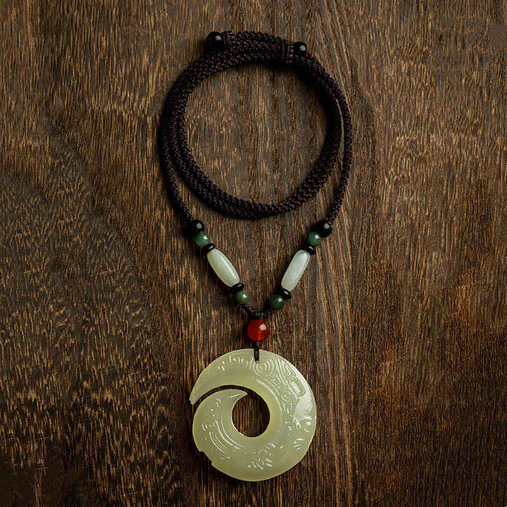Buddha Stones Klamra Pokoju Jade Mały Liść Czerwony Sandałowiec Cynober Agat Naszyjnik Szczęścia Wisiorek
