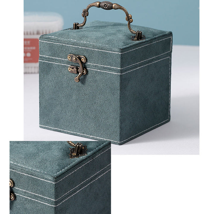 Pudełko na biżuterię Buddha Stones Organizer Trzywarstwowe pudełko do przechowywania biżuterii Flanelowe pudełko prezentowe