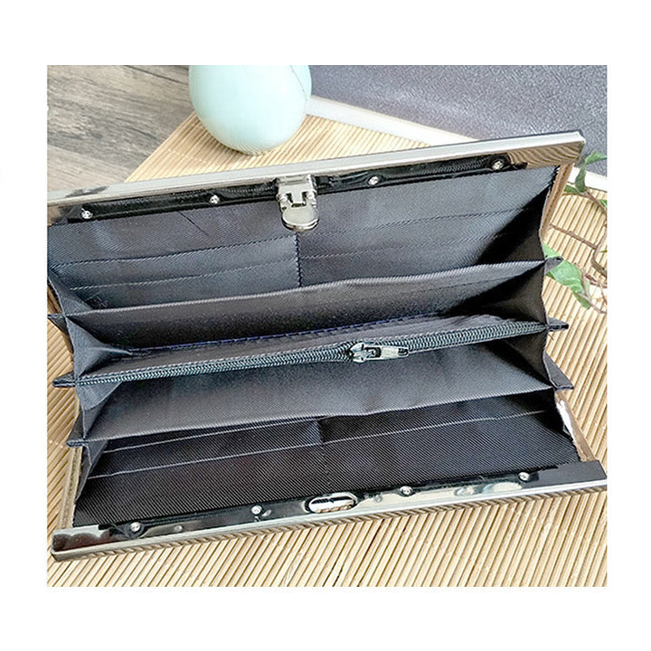 Buddha Stones Kwiat Śliwka Brzoskwinia Bambus Dwustronny haft Duża pojemność Portfel na gotówkę Portfel na zakupy - image 11