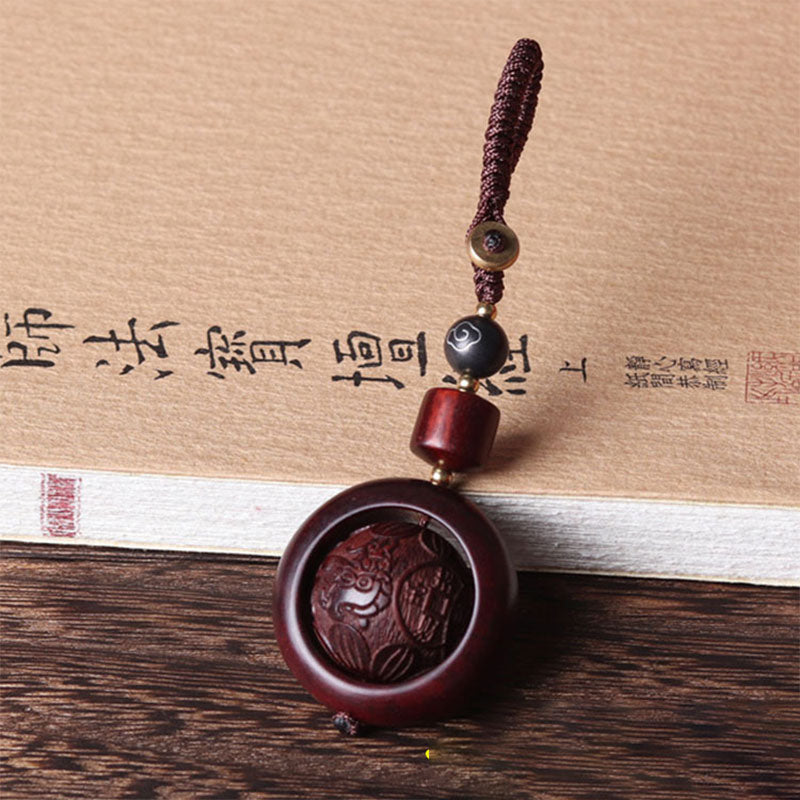 Buddha Stones Tybetańskie Małe Liście Czerwone Drzewo Sandałowe Heban Szczęście Ochrona Obrót Dekoracja - Fortuna - image 14
