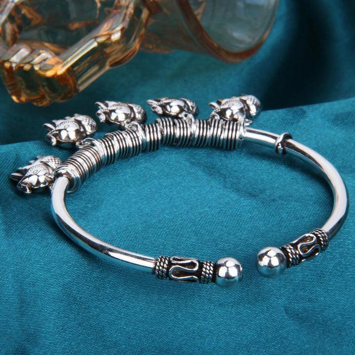 Bransoletka Buddha Stones 925 Srebro Sterling Słoń Siła Bransoletka