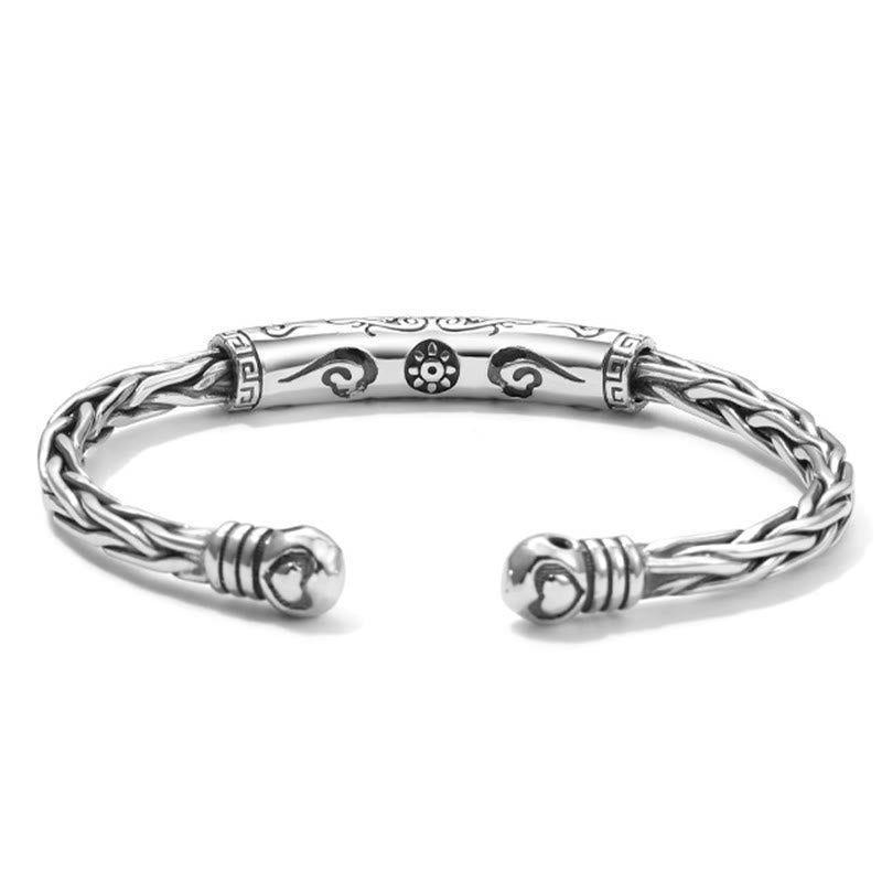 Buddha Stones Tybet Om Mani Padme Hum Grawerowana Bransoletka Skupiona Mankiet Bangle