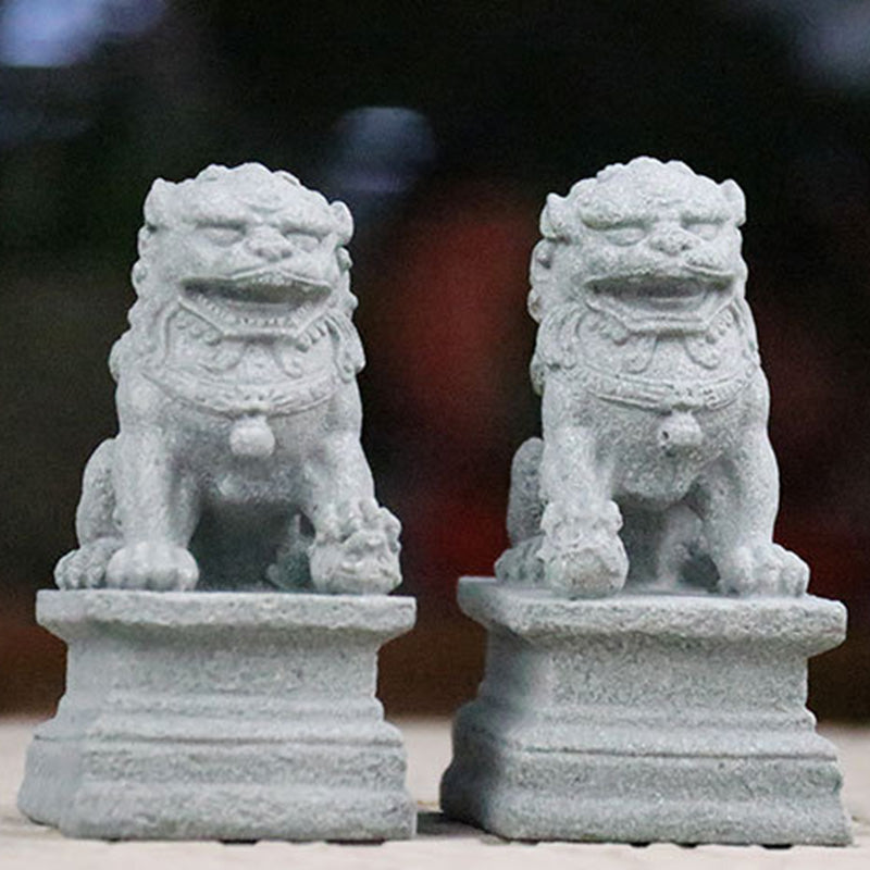 Buddha Stones Lew Fu Foo Psy Słoń Odpędzają Zło Błogosławieństwo Dekoracja Domu - image 0