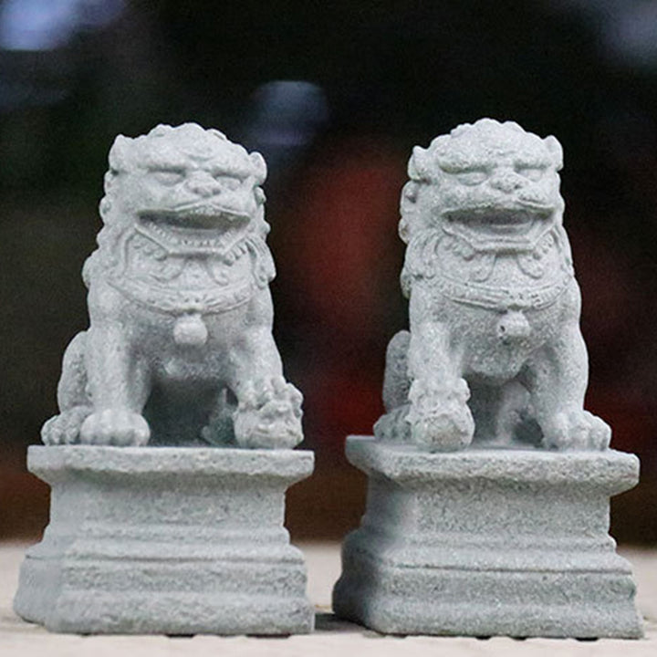 Buddha Stones Lew Fu Foo Psy Słoń Odpędzają Zło Błogosławieństwo Dekoracja Domu - image 0