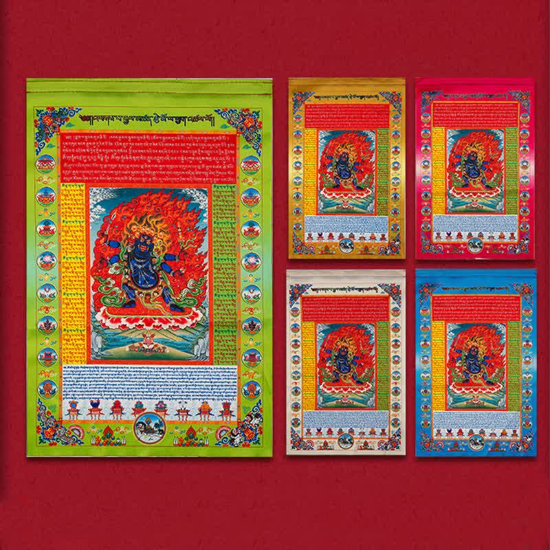 Buddha Stones Tybetańska flaga modlitewna Windhorse Budda w 10 kolorach, uzdrawiająca i pomyślna - image 14