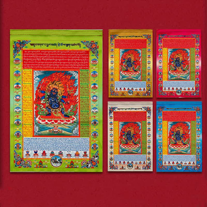 Buddha Stones Tybetańska flaga modlitewna Windhorse Budda w 10 kolorach, uzdrawiająca i pomyślna - image 14