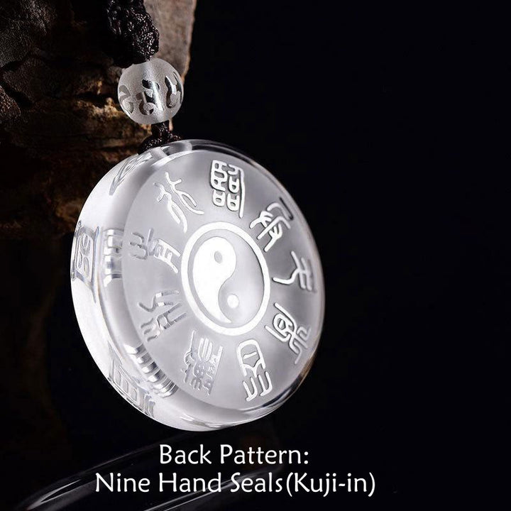 Buddha Stones Taoizm Pięć Świętych Gór Symbol Yin Yang Liuli Kryształ Równowaga Naszyjnik Wisiorek Brelok