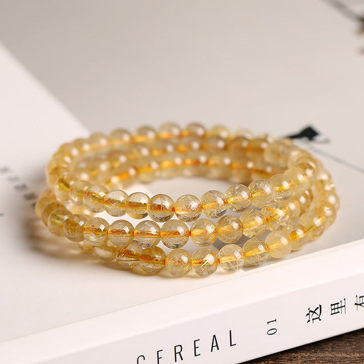 Bransoletka ochronna Buddha Stones Natural Citrine Prosperity