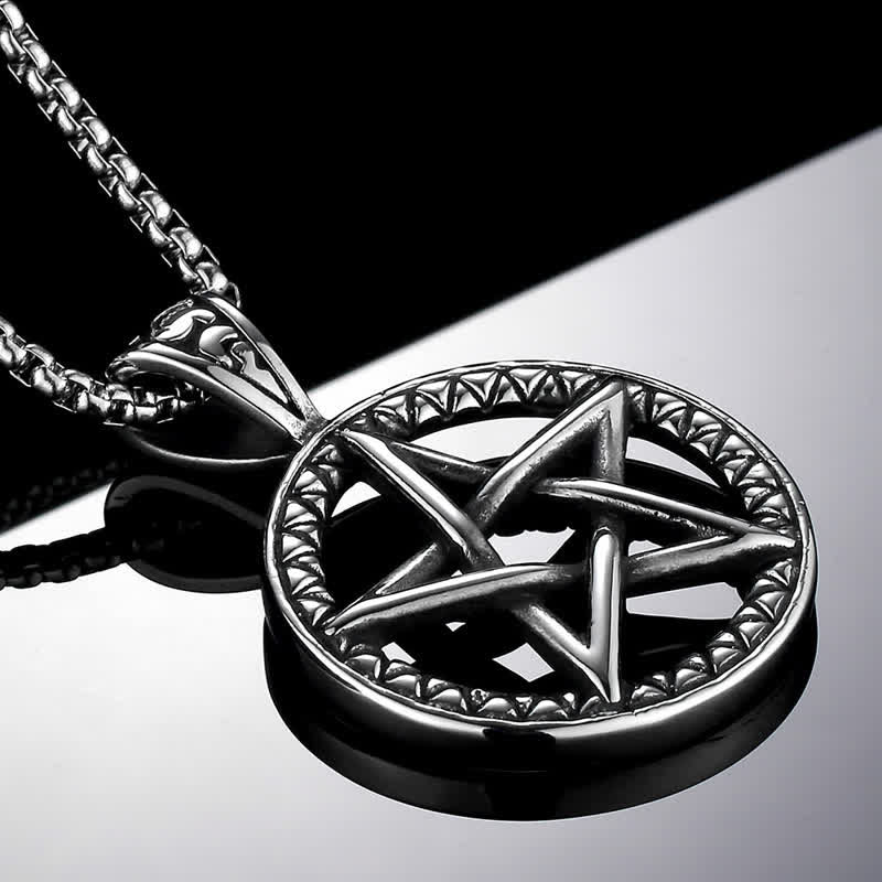 Naszyjnik Pentagram Titanium Steel Balance Wisiorek