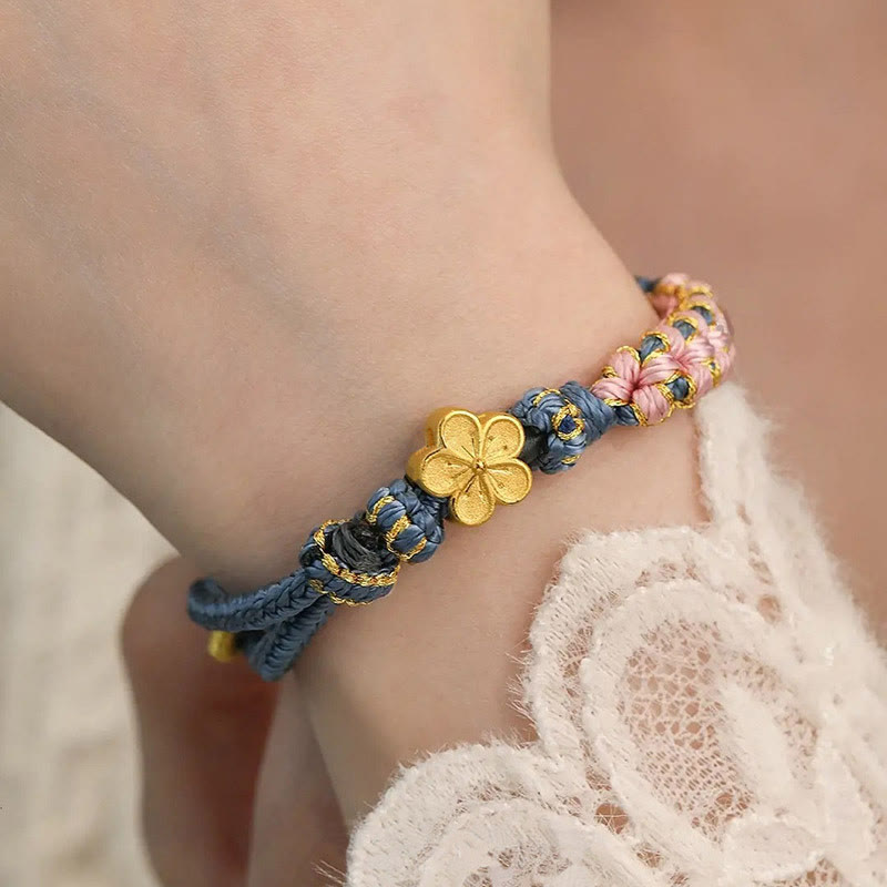 Bransoletka sznurkowa Peach Blossom Design Wealth