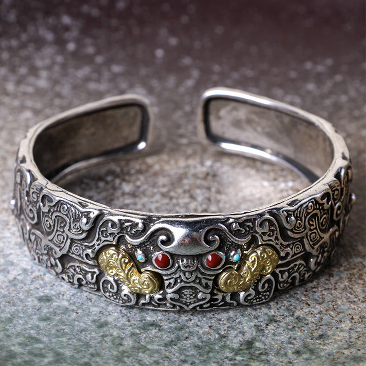 Buddha Stones FengShui Grawerowanie PiXiu Błogosławieństwo Bransoletka Bangle