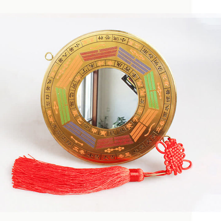 Mapa Feng Shui Bagua Moneta Miedziana Chińska Mapa Równowagi Energii - 16 cm - Mapa Four Seasons Bagua - Lustro wklęsłe - image 10