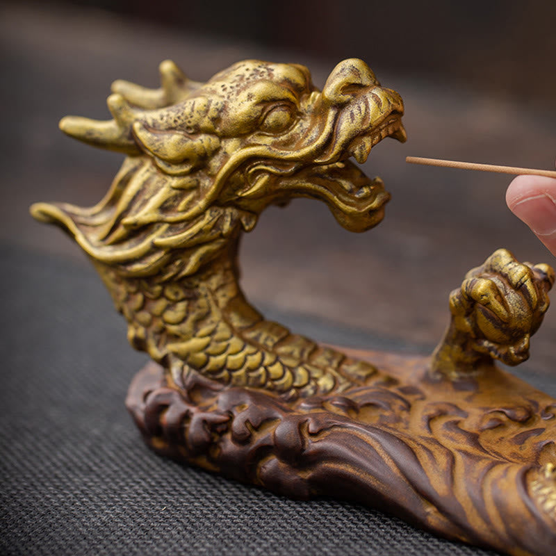 Kadzidełka ceramiczne w kształcie Buddha Stones z ochroną smoka