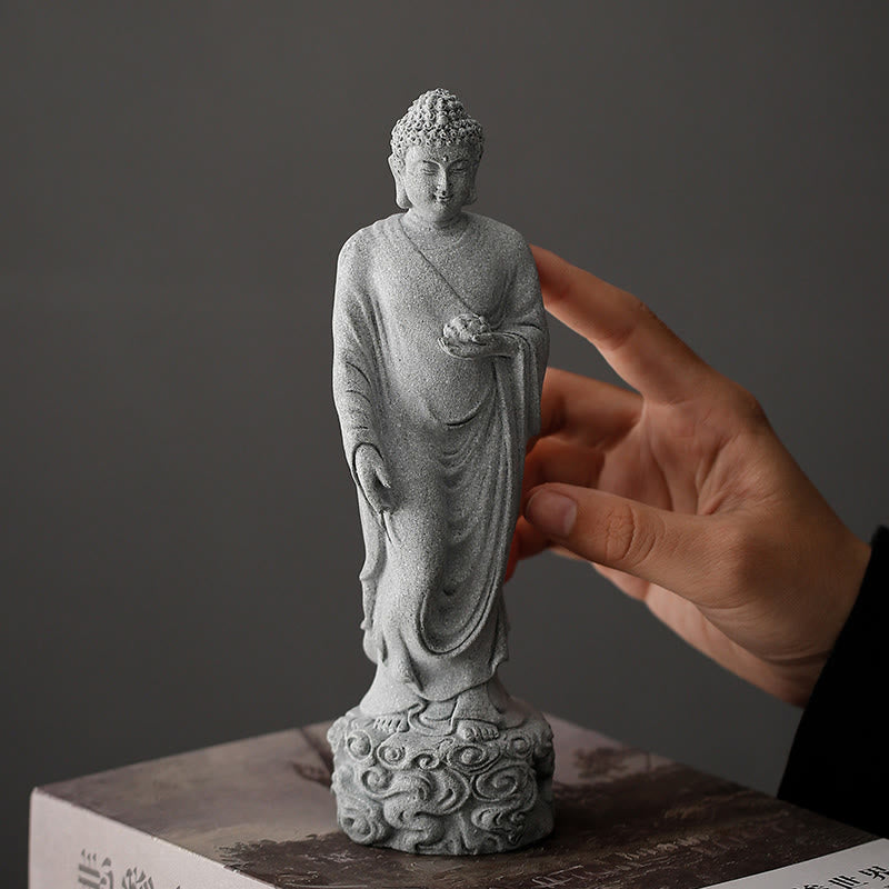Medytacja Buddha Stones Buddy Budda Pomyślne chmury Projekt Spokój Dekoracja domu - image 7