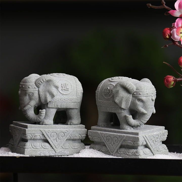 Buddha Stones Lew Fu Foo Psy Słoń Odpędzają Zło Błogosławieństwo Dekoracja Domu - image 13