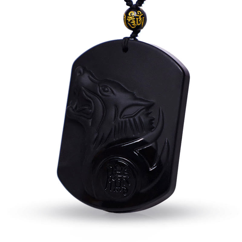 Naszyjnik z wisiorkiem oczyszczającym z czarnego obsydianu i Buddha Stones