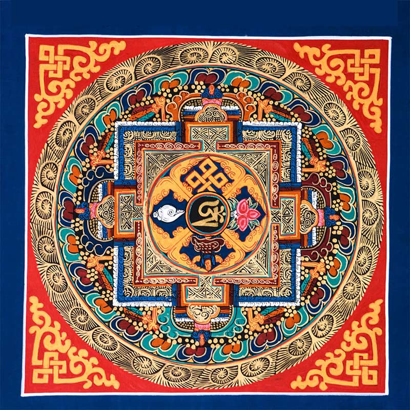 Tybetański ręcznie robiony obraz thangka Blessing Thangka Blind Box Losowy wzór kolorystyczny