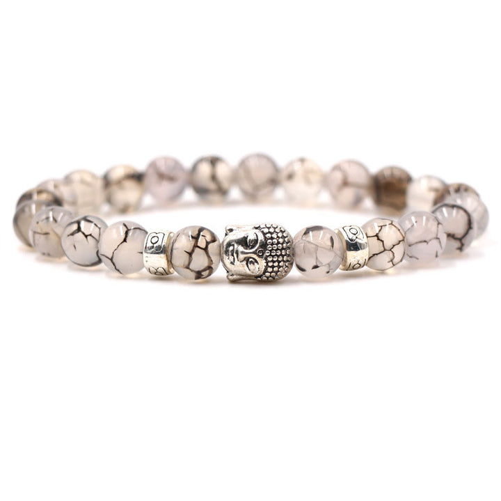 Bransoletka ochronna z fioletowym agatem Buddha Stones