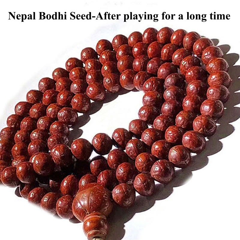 Buddha Stones 108 Mala Koraliki Nepal Bodhi Nasiona Szczęścia Bogactwo Bransoletka z frędzlami - image 14