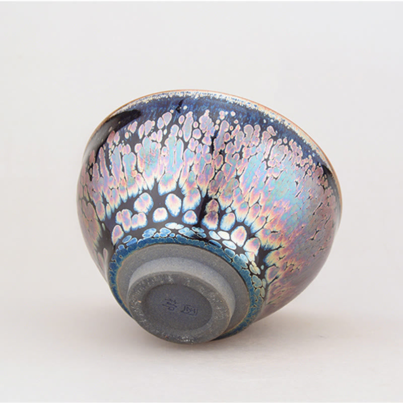 Buddha Stones Ręcznie robiony wzór roślinny Sukulenty Chiński Jianzhan Ceramiczny kubek do herbaty Tenmoku Kung Fu