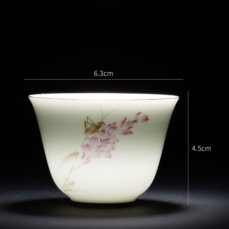 Buddha Stones Kolorowe Kwiaty Orchidea Fale Morskie Niebiesko-Biała Porcelana Ceramiczna Filiżanka Do Herbaty Kung Fu