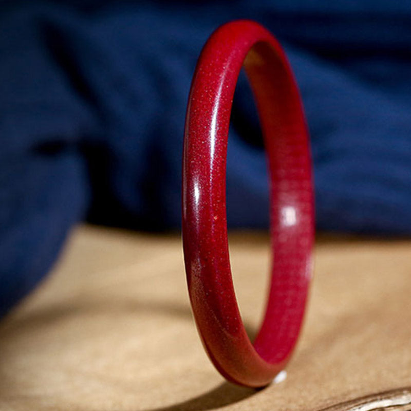 Buddha Stones Cynobrowy Sutra Serca Grawerowanie Błogosławieństwo Bransoletka Bangle