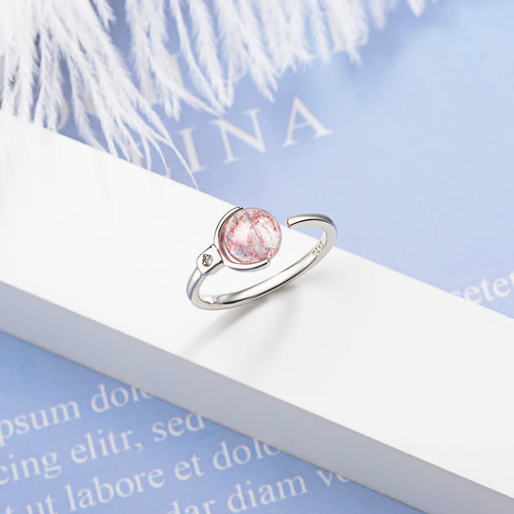 Pierścień obrotowy Buddha Stones Pink Crystal Soothing - image 7