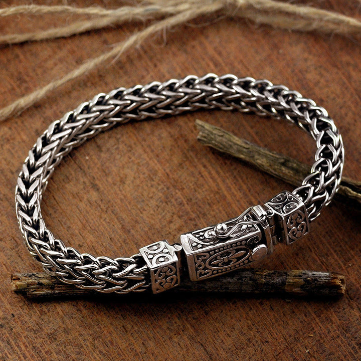 Buddha Stones Retro Smok Keel Braided Design Balance Healing Bransoletka