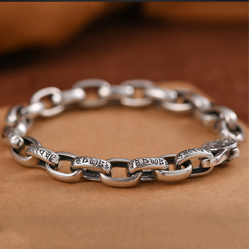 Buddha Stones Om Mani Padme Hum Podwójna Dorje Miedziana Bransoletka Mądrości Grawerowana - image 5