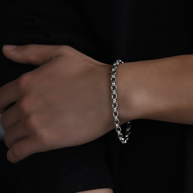 Buddha Stones 925 Srebro Sterlingowe Om Mani Padme Hum Rzeźbiony Projekt Kreatywność Metal Bransoletka - image 9